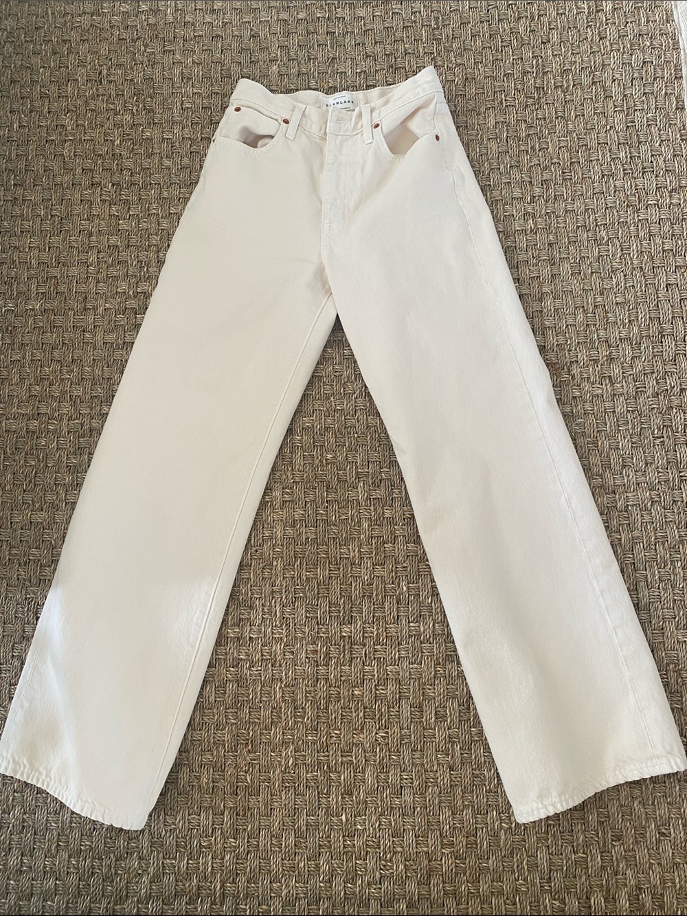 SLVRLAKE Cream Grace Jeans Size 26